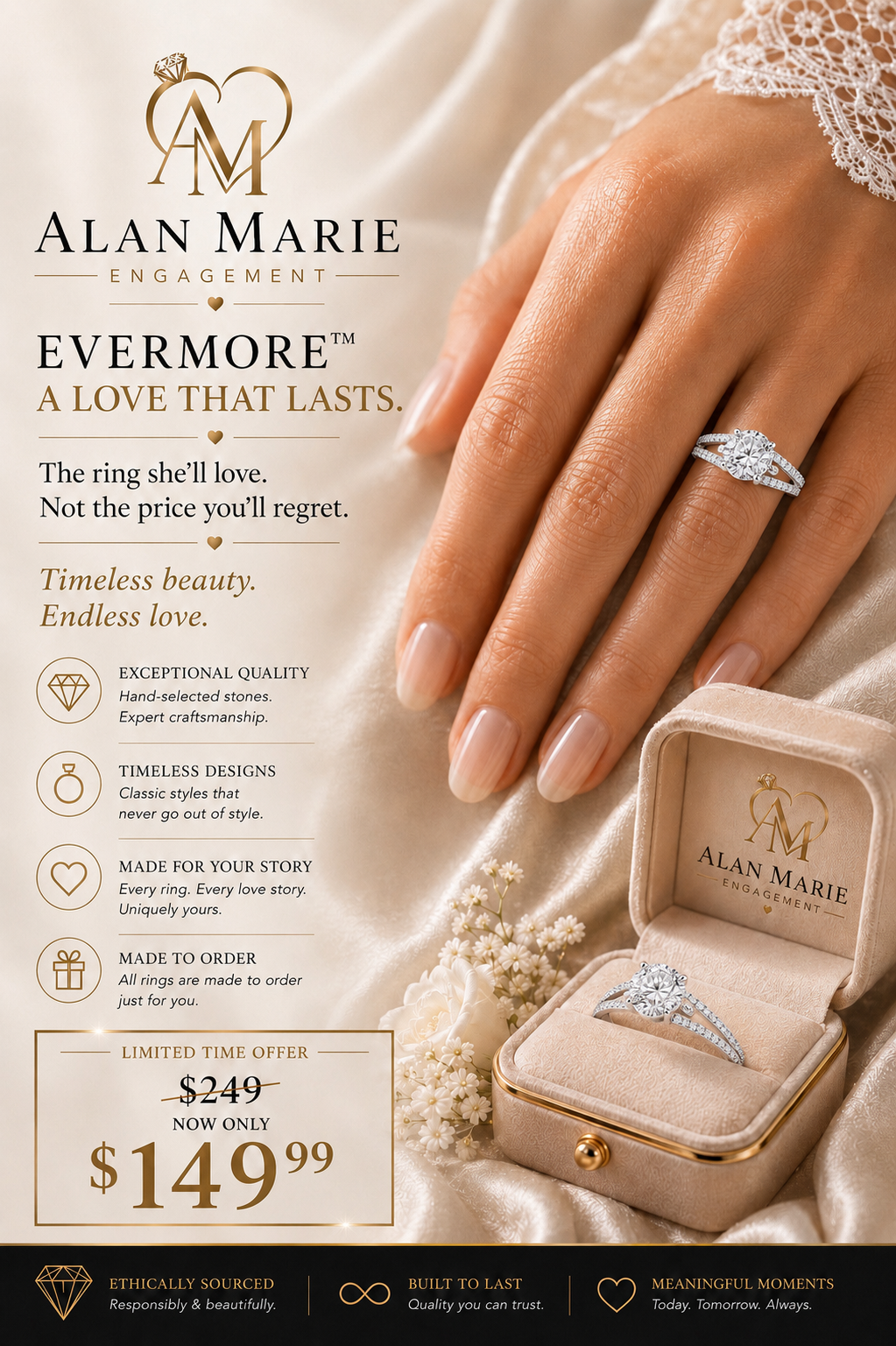 Evermore™ Moissanite Bridal Set
