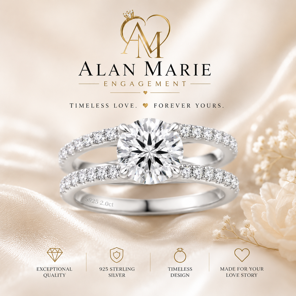 Evermore™ Moissanite Bridal Set